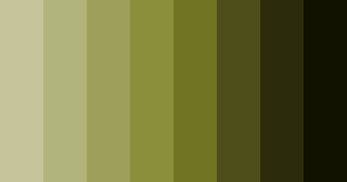 Download dark olive shades color palette PNG image (landscape)