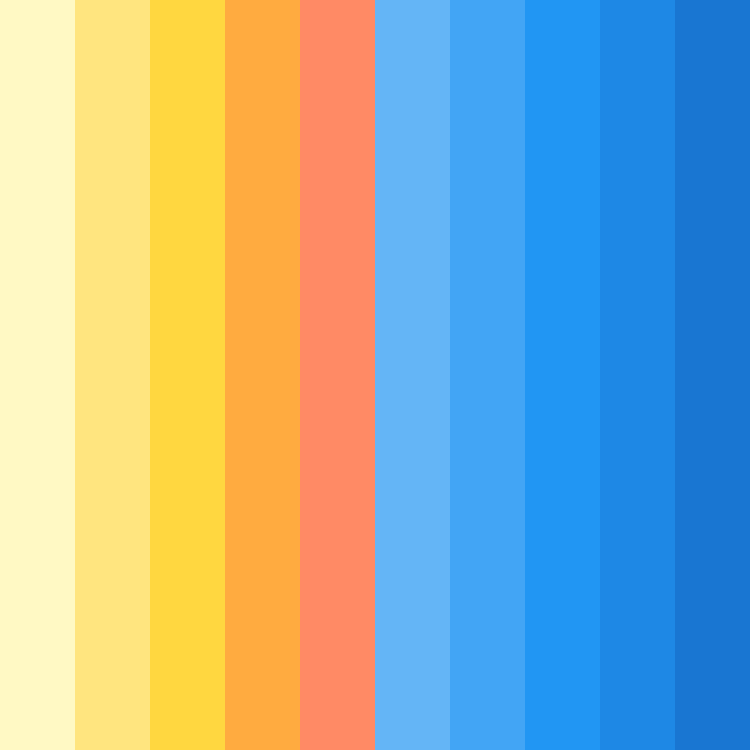 Download yellow and blue harmony color palette PNG image (square)
