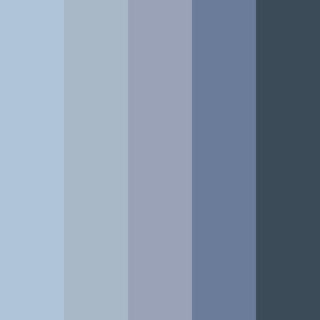Download dusty blue shades color palette PNG image (square)
