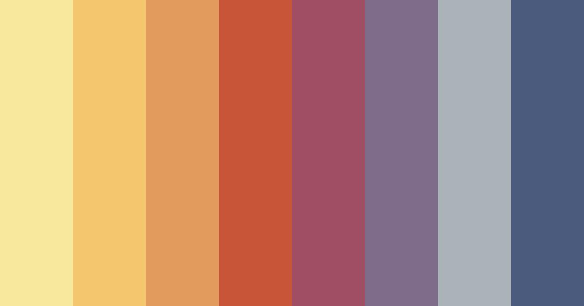Download sunset serenity color palette PNG image (landscape)