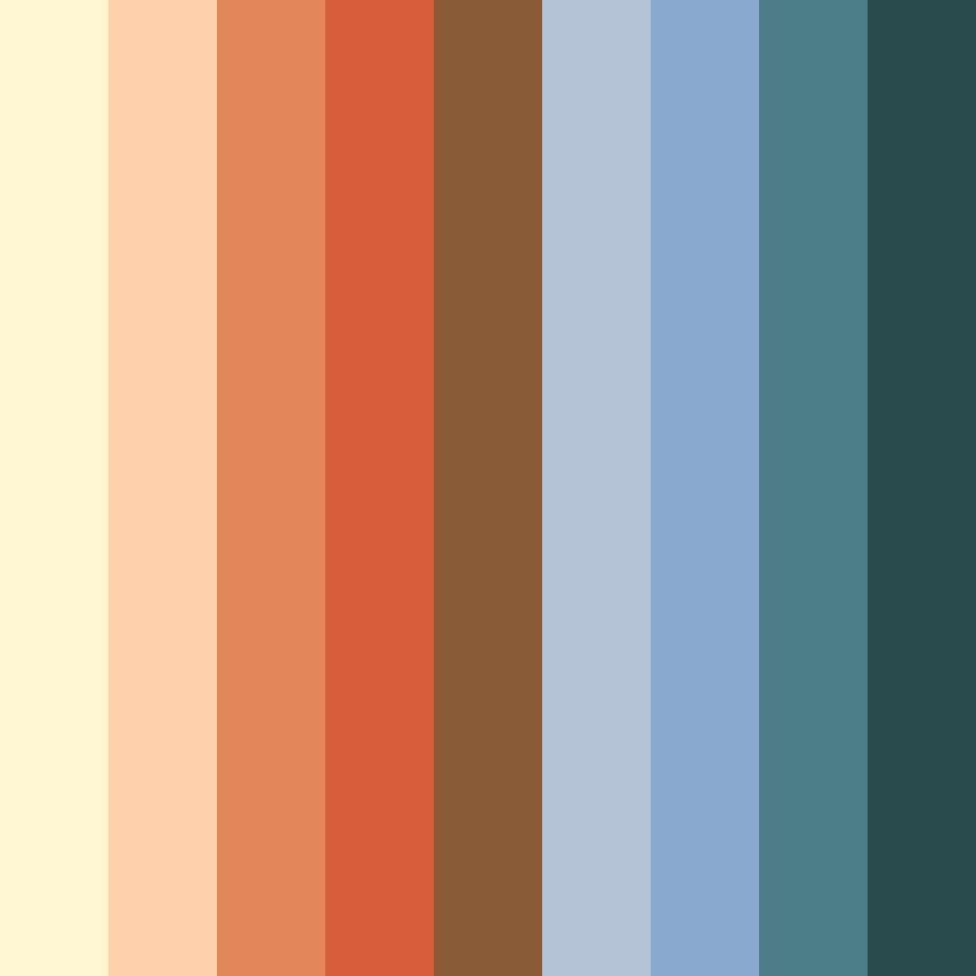 Download rustic dawn color palette PNG image (square)