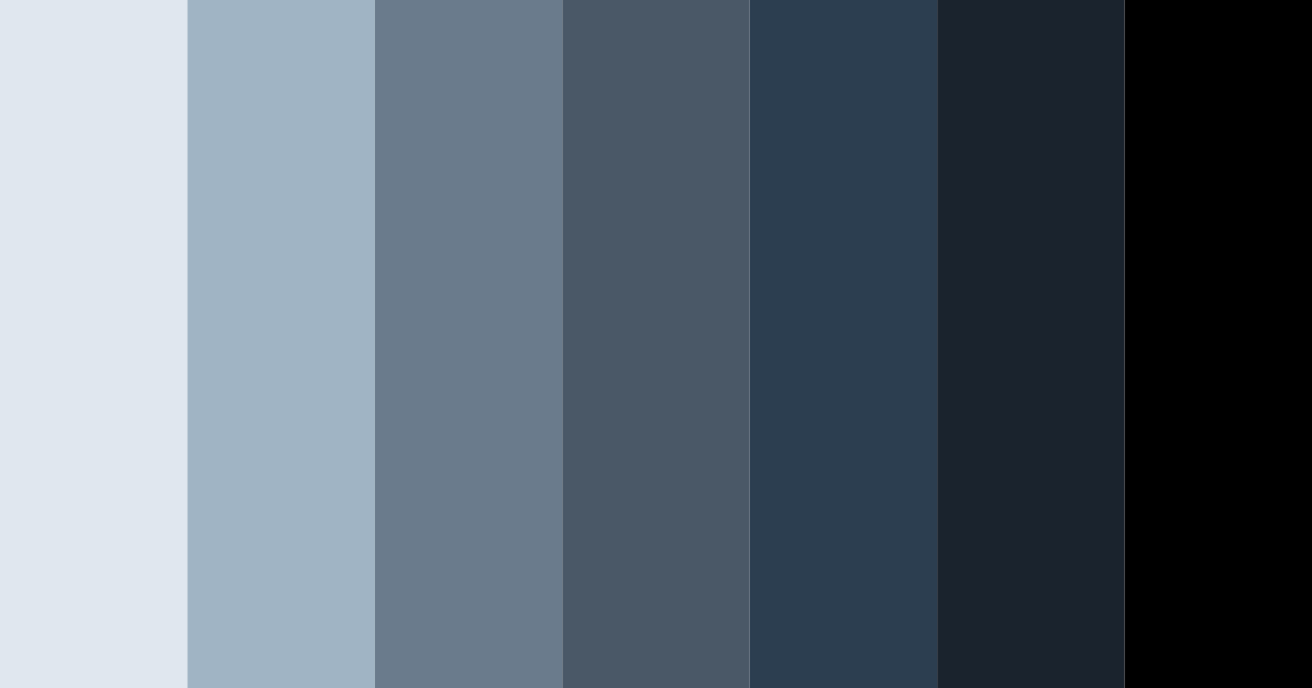 Download dark blue black color palette PNG image (landscape)
