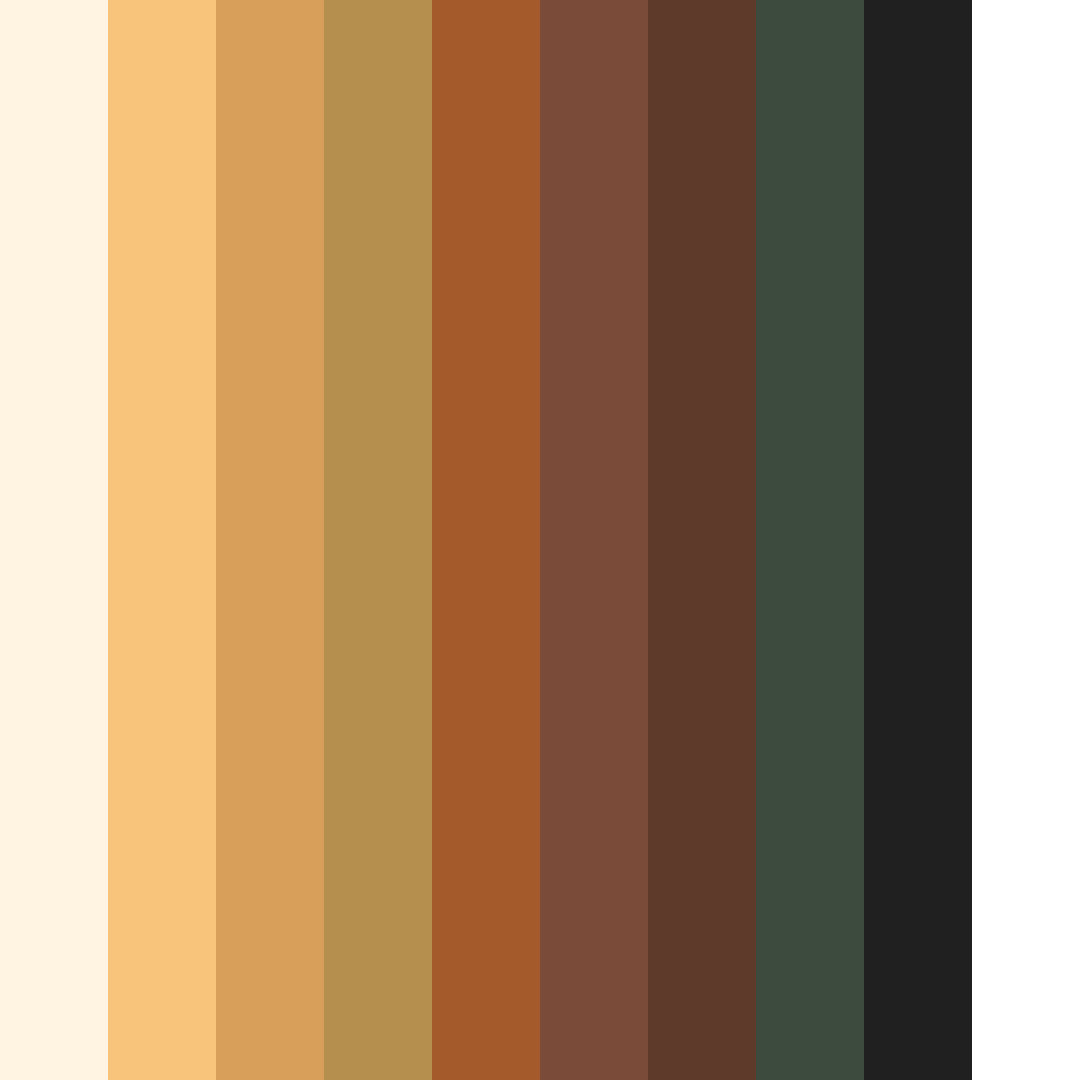 Download warm orange color palette PNG image (square)