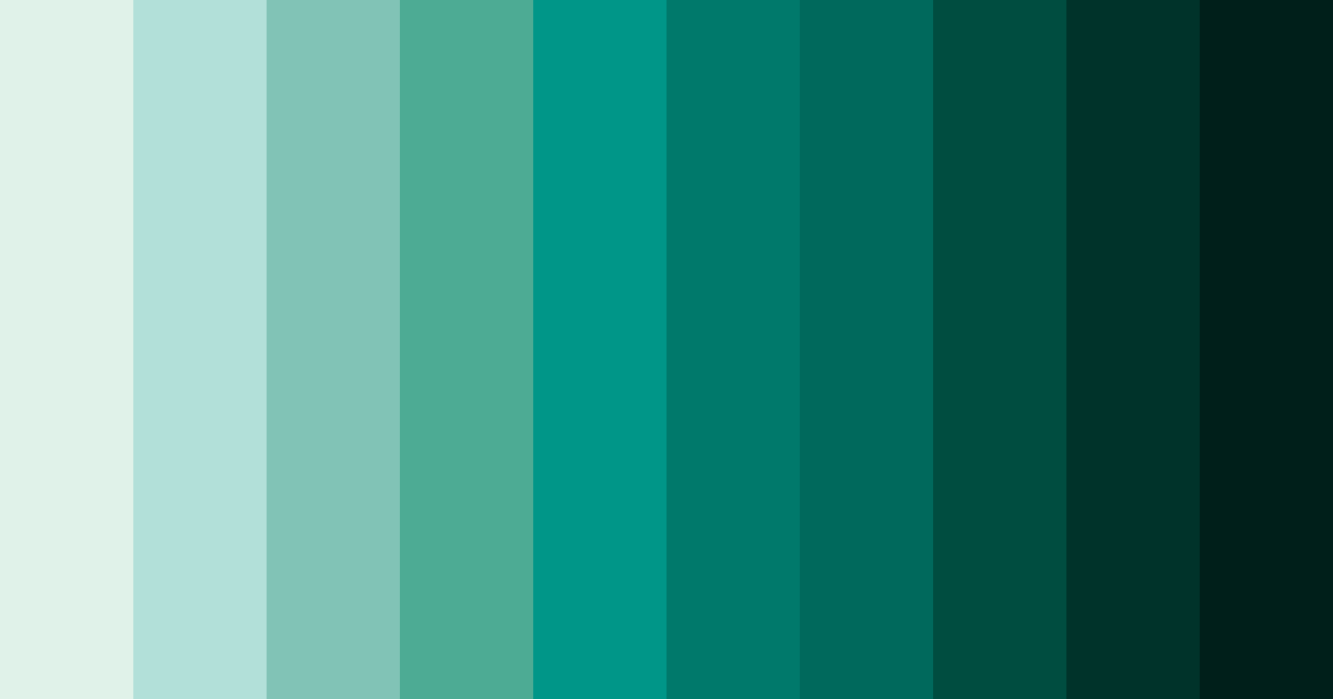 Download shades of verde plateado color palette PNG image (landscape)