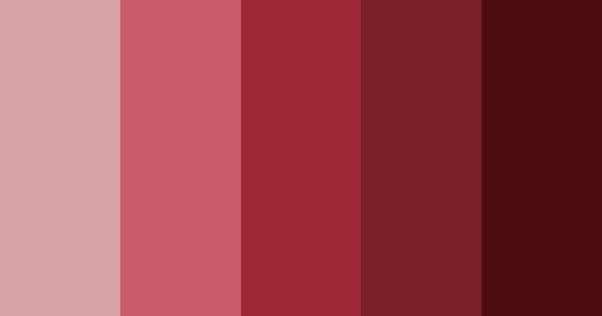 Download bordeaux shades color palette PNG image (landscape)