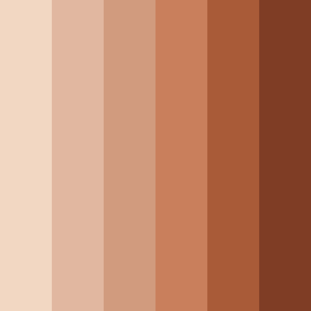 Download shades of skin color palette PNG image (square)