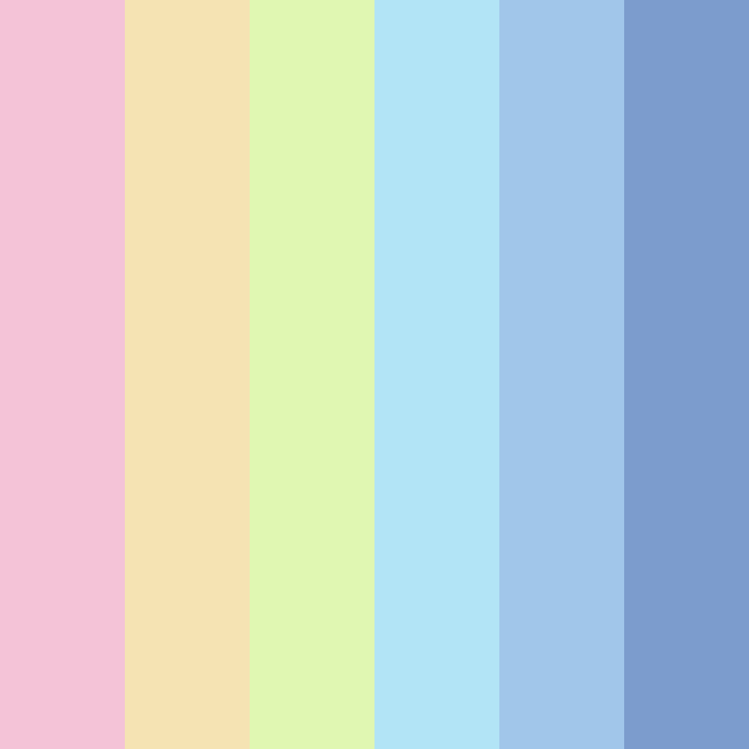 Download whimsical dreamscape color palette PNG image (square)
