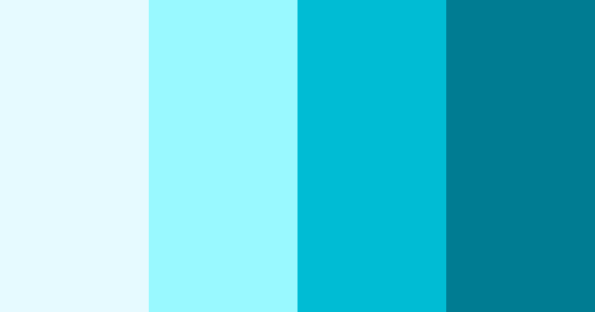 Download bright teal color palette PNG image (landscape)