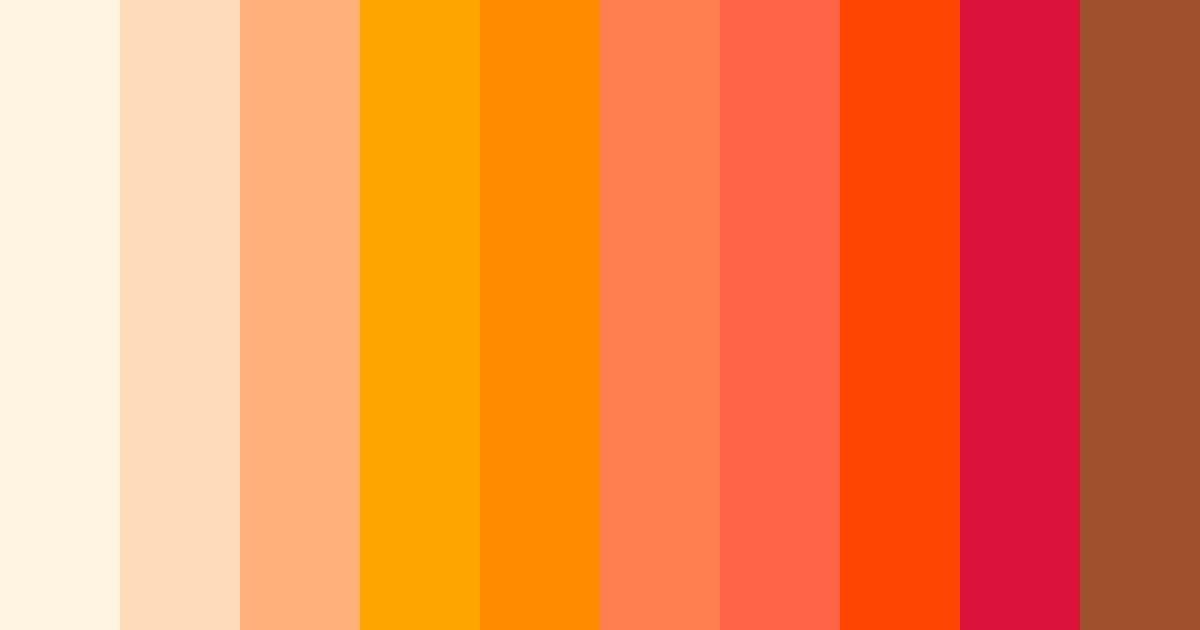 Download orange blossom color palette PNG image (landscape)