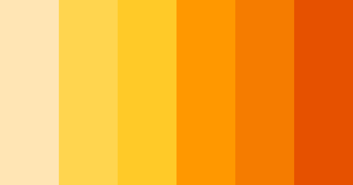 Download orange sunshine color palette PNG image (landscape)