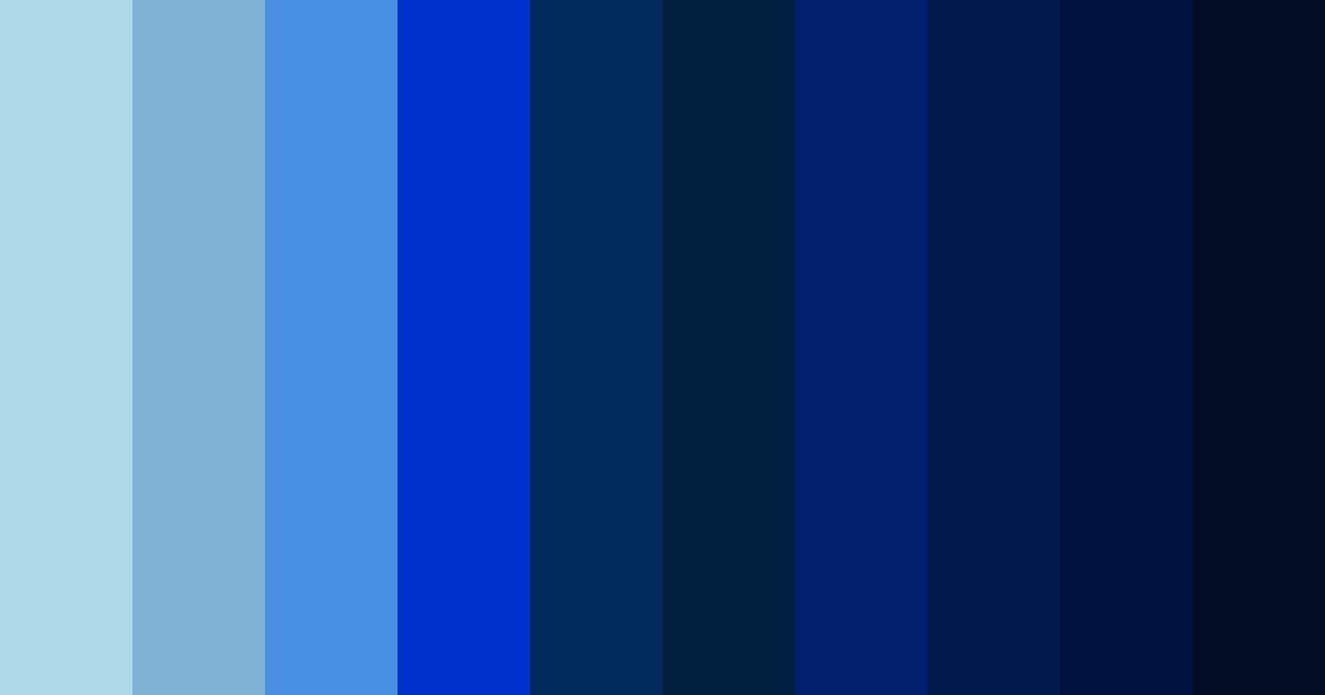 Download royal blue shades color palette PNG image (landscape)