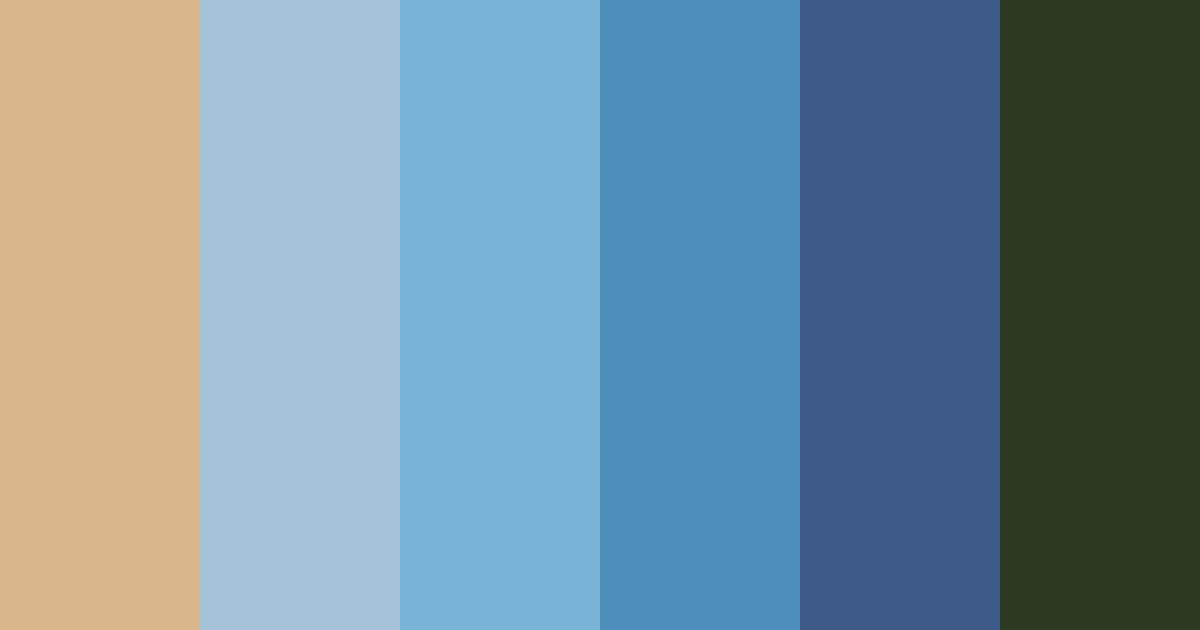 Download brown and blue harmony color palette PNG image (landscape)