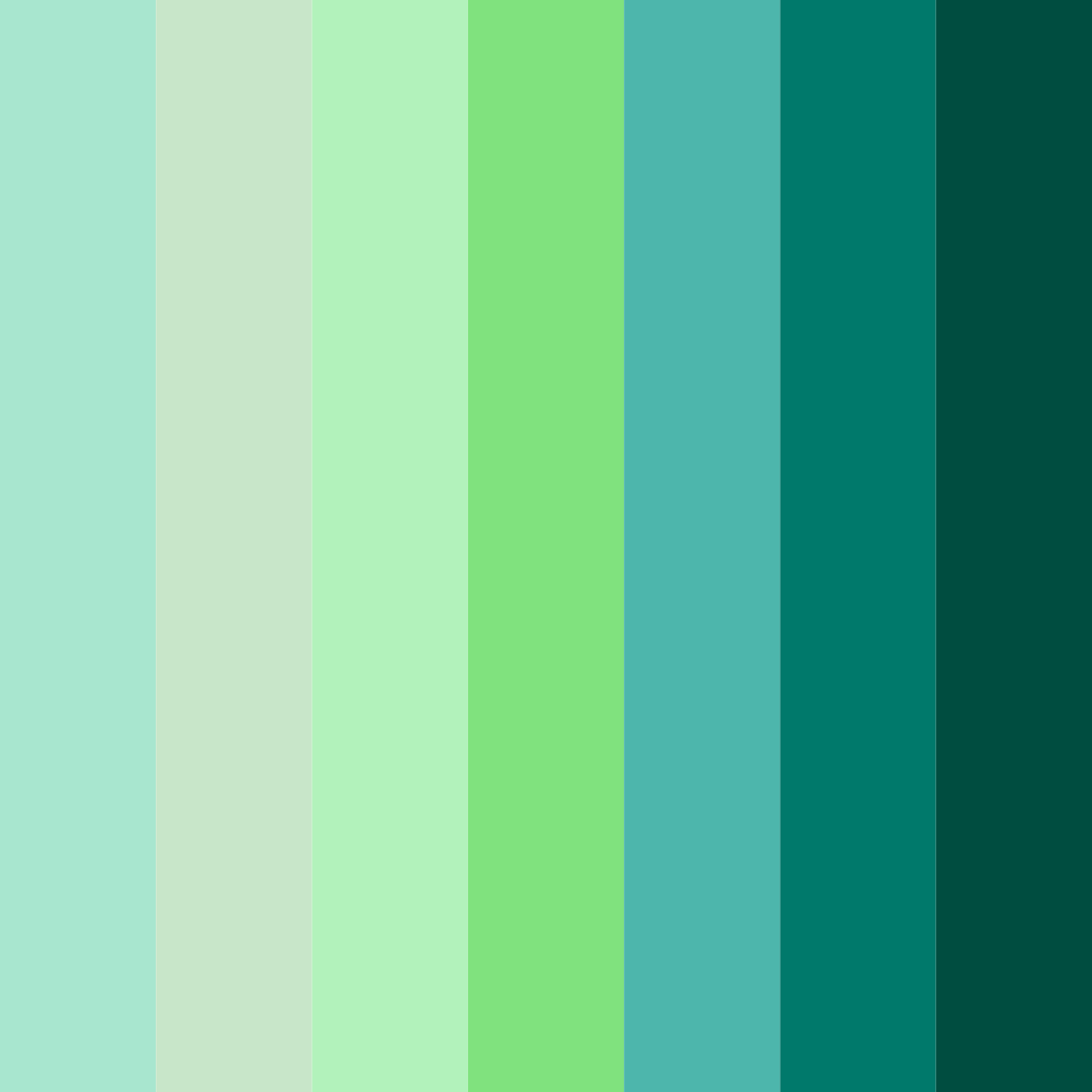 Download emerald serenity color palette PNG image (square)