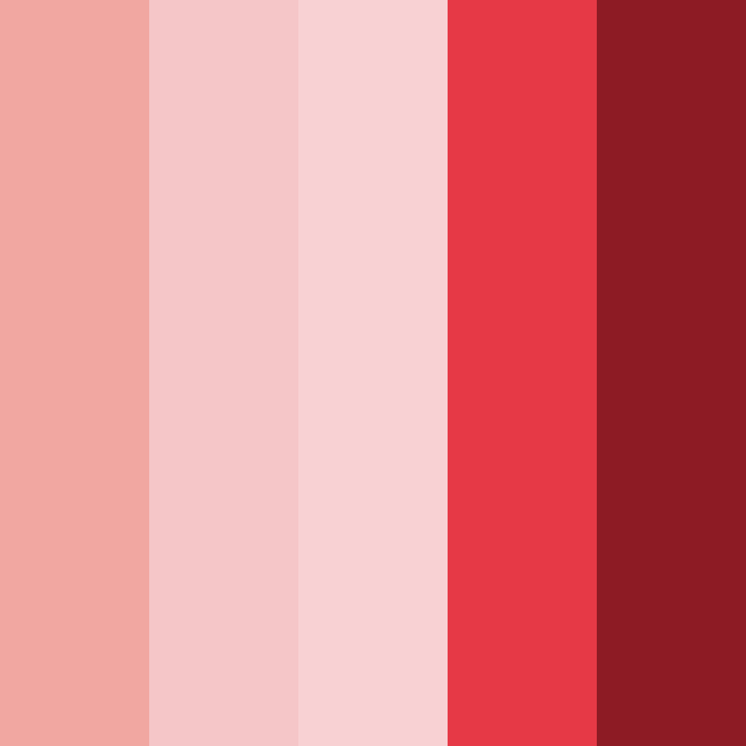 Download red shades color palette PNG image (square)