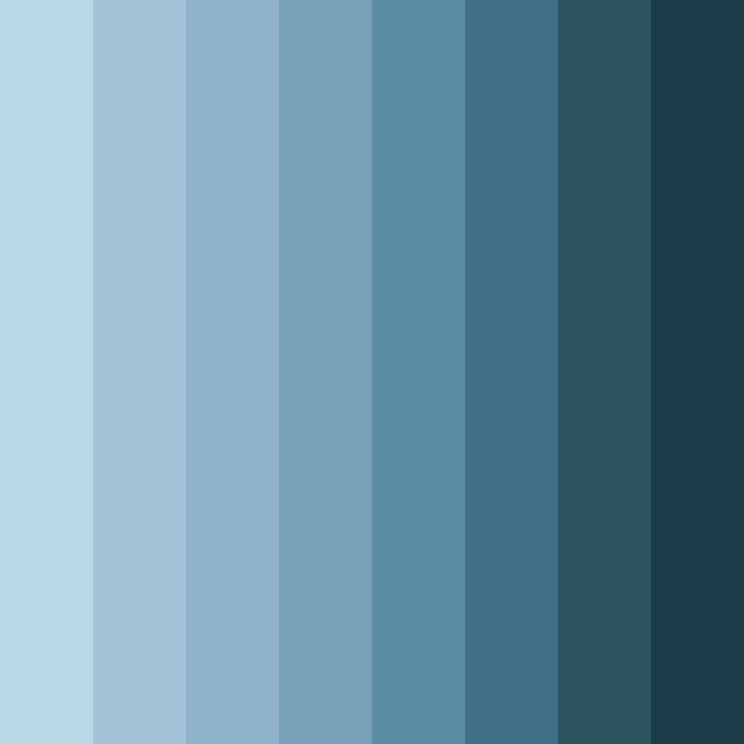 Download cold blue winter color palette PNG image (square)