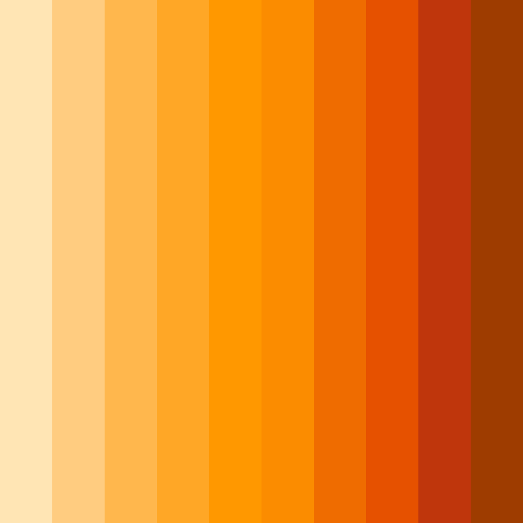 Download bright orange color palette PNG image (square)
