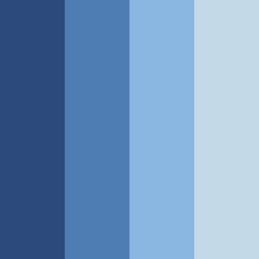 Download shades of blue color palette PNG image (square)