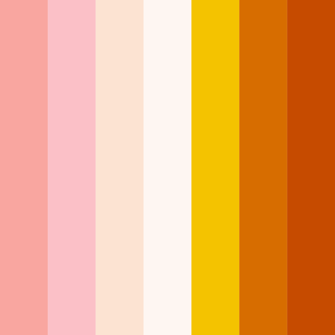 Download warm pop color palette PNG image (square)