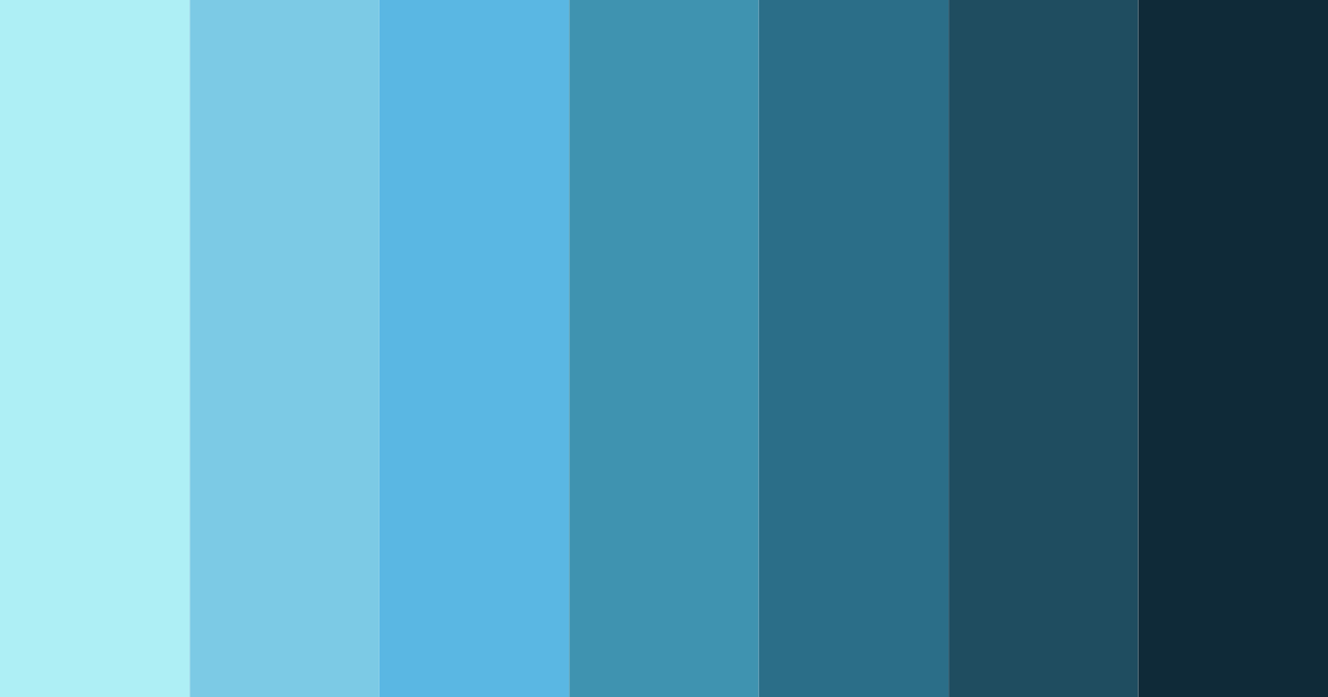 Download blue ocean shades color palette PNG image (landscape)