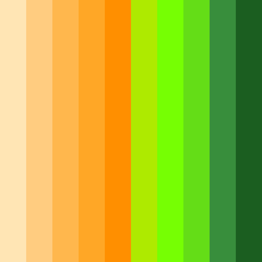 Download sunrise to meadow color palette PNG image (square)