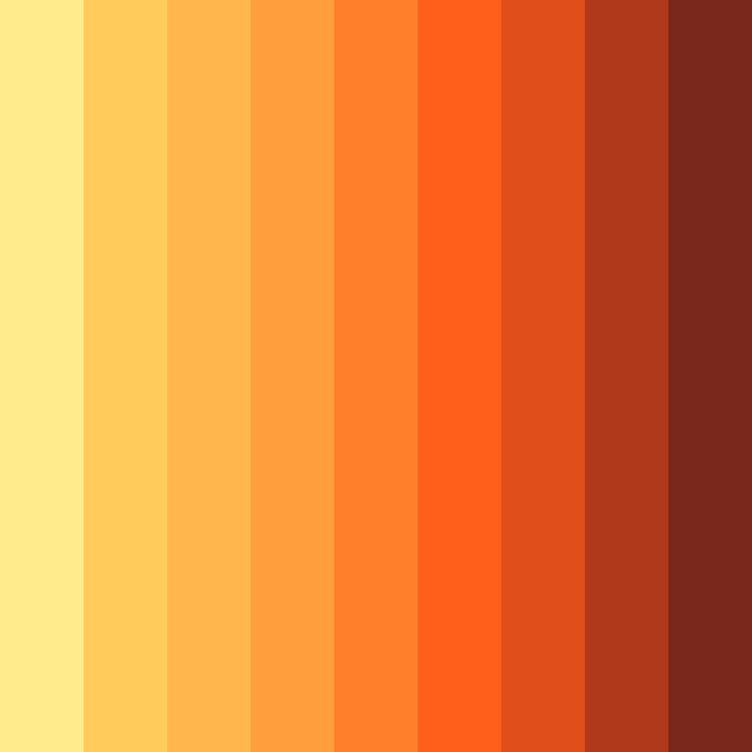 Download orange sunrise color palette PNG image (square)