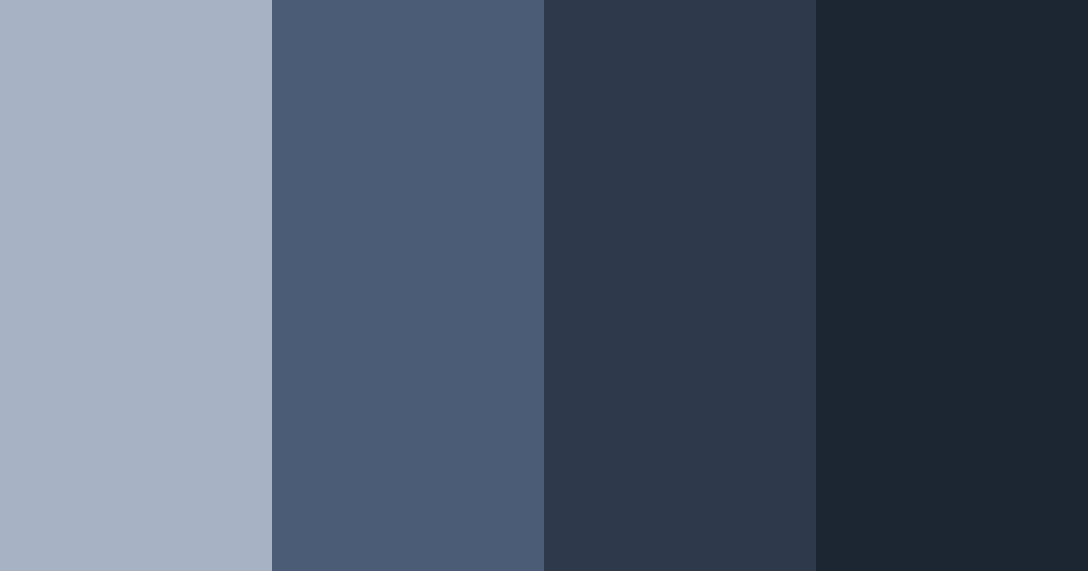 Download dark steel blue color palette PNG image (landscape)