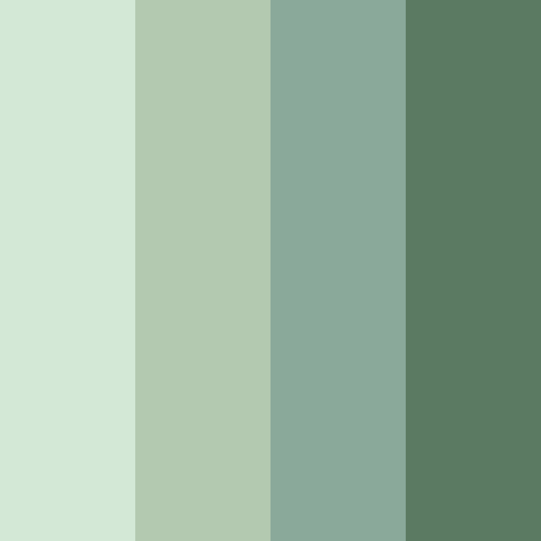 Download green matcha color palette PNG image (square)