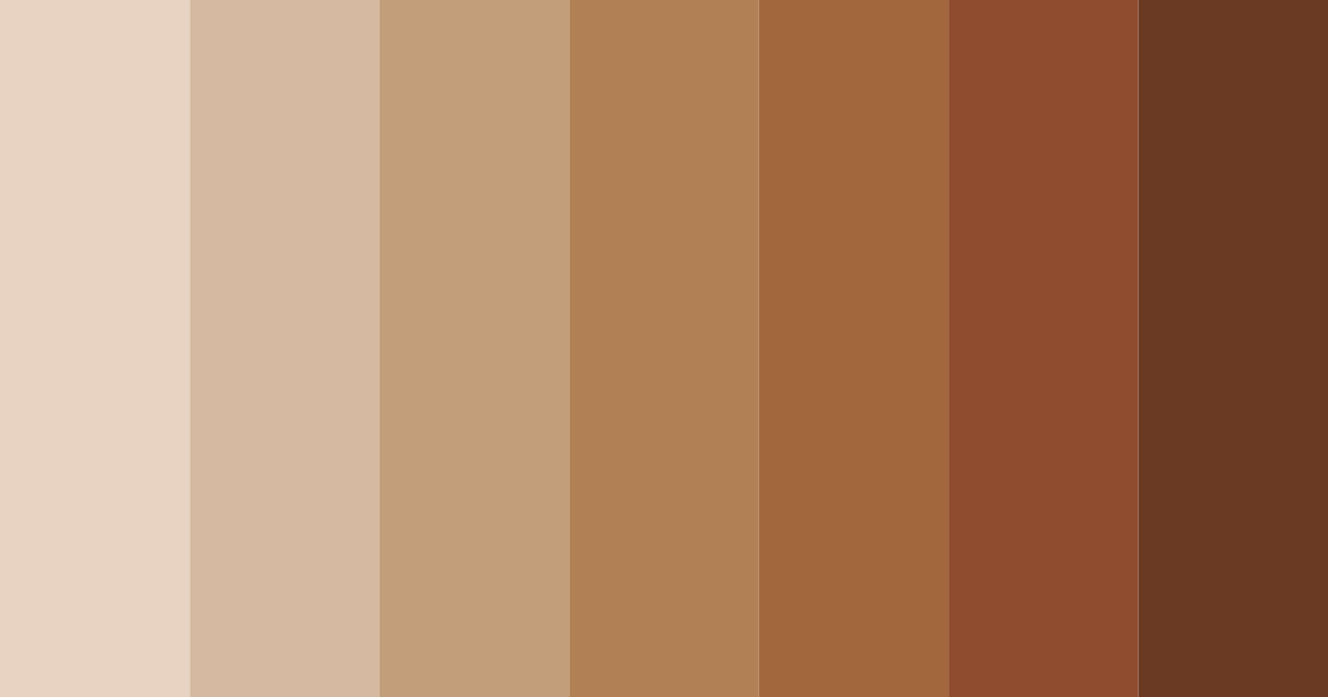 Download brown latte color palette PNG image (landscape)