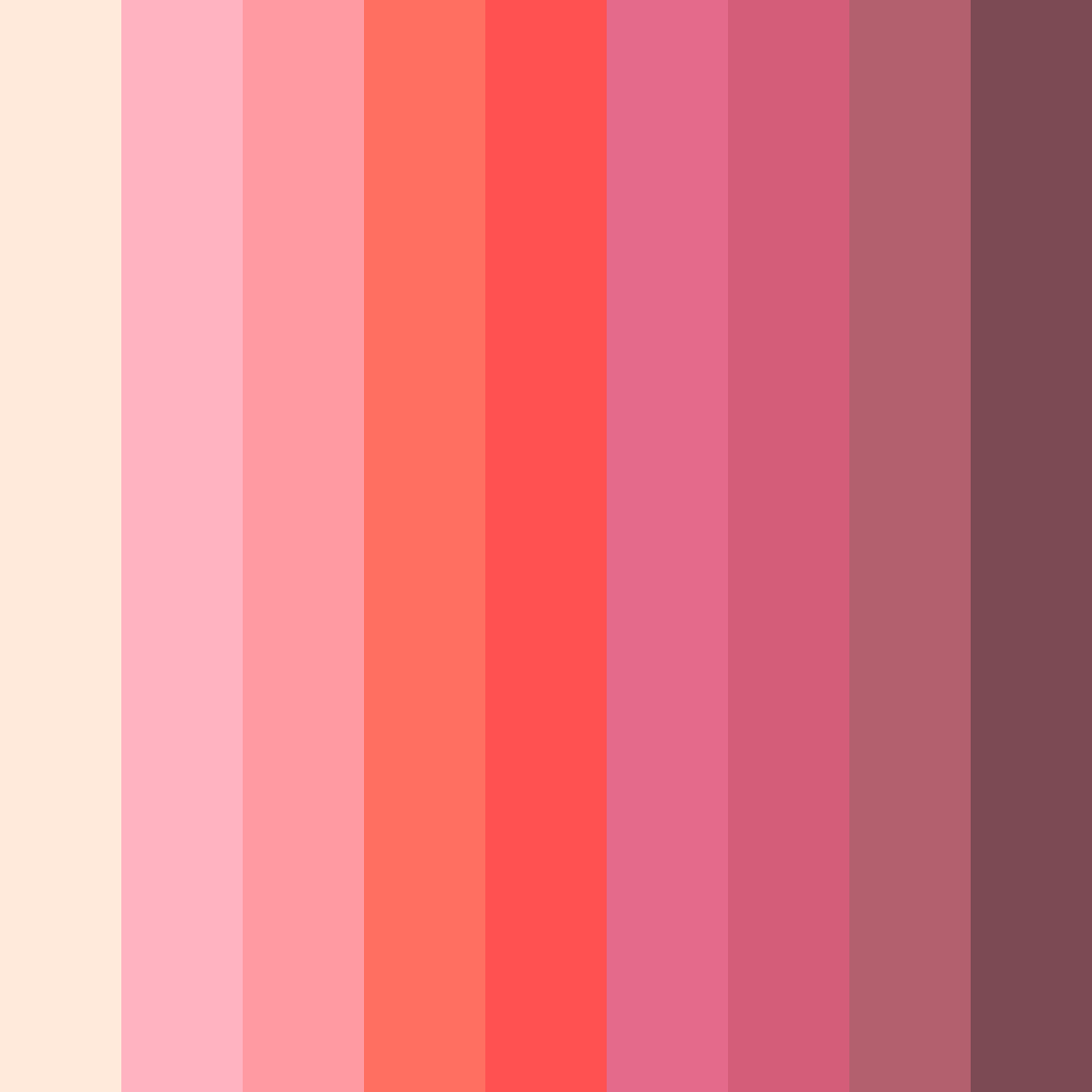 Download pink sunset color palette PNG image (square)
