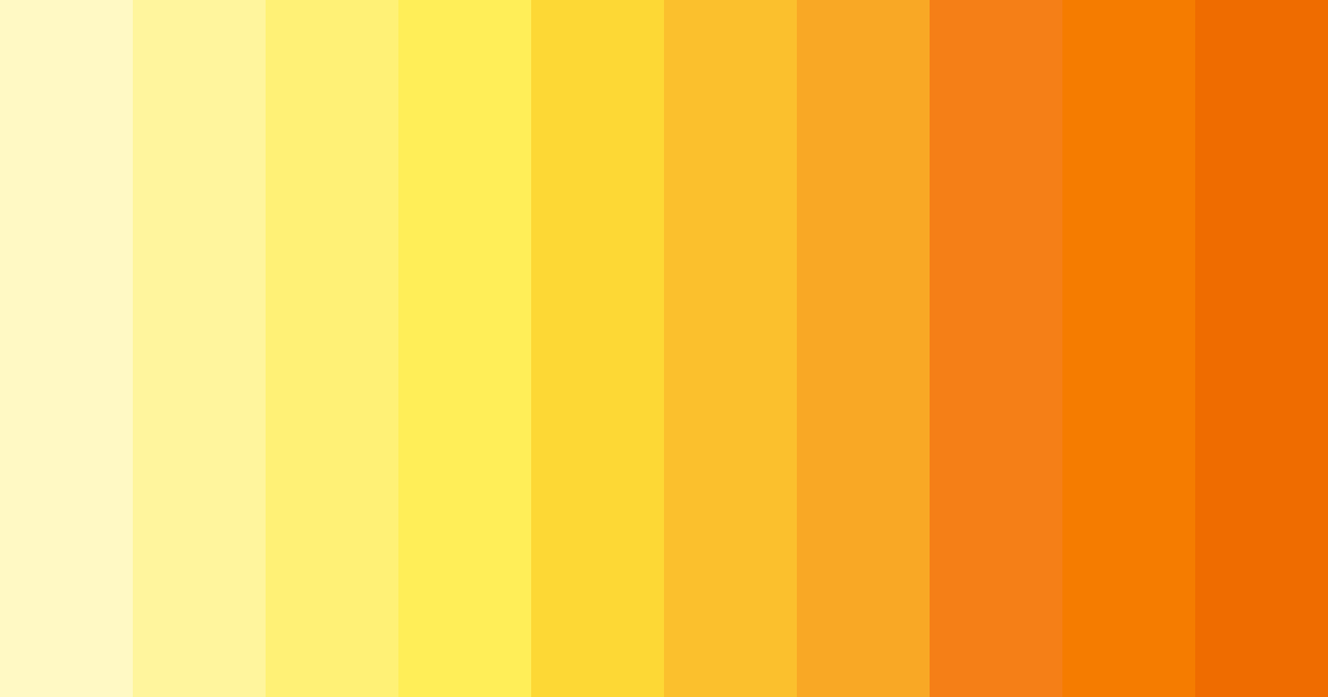 Download bright yellow color palette PNG image (landscape)