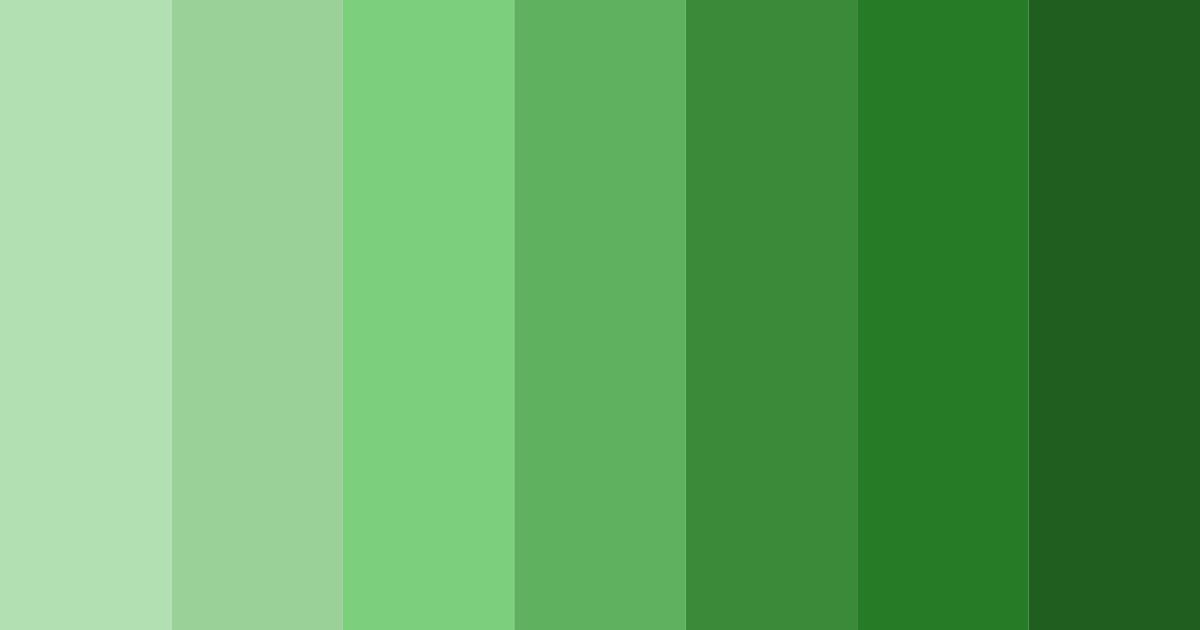 Download shades of green color palette PNG image (landscape)