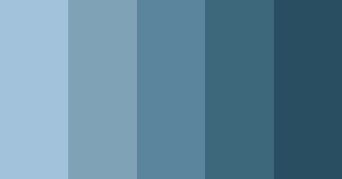 Download steel blue shades color palette PNG image (landscape)