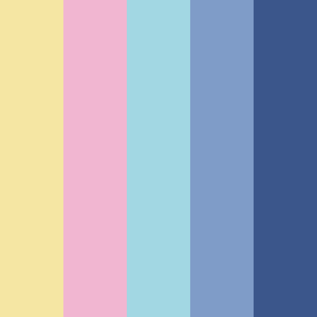 Download colorful blue dream color palette PNG image (square)