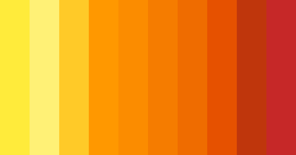 Download shades of yellow and orange color palette PNG image (landscape)