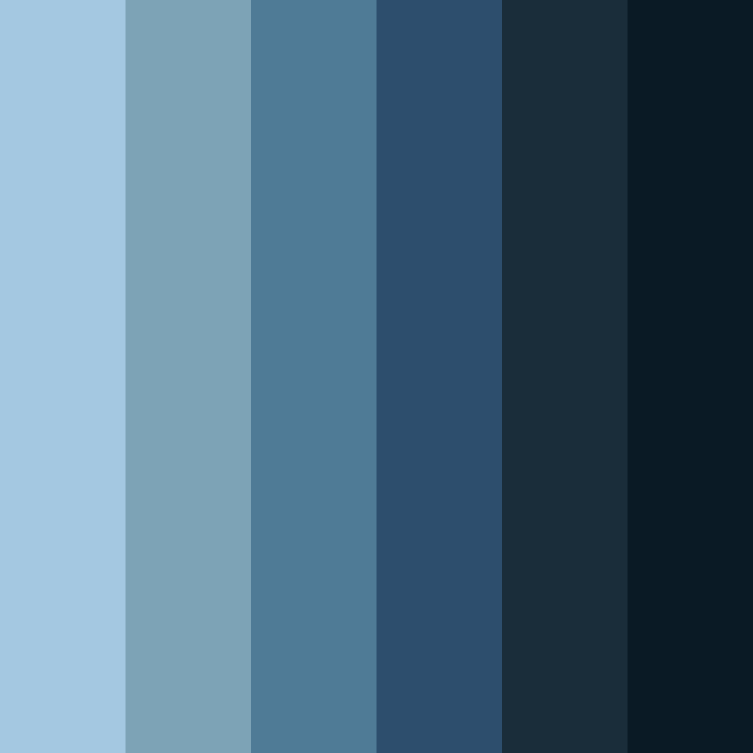 Download dark blue ocean color palette PNG image (square)