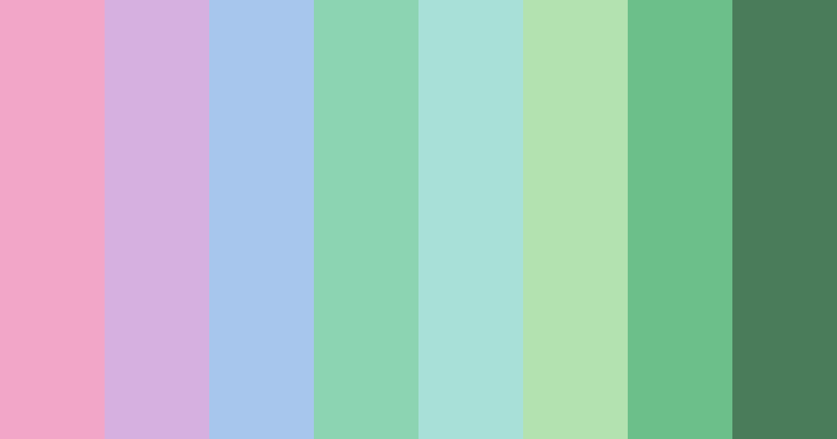 Download calm blue color palette PNG image (landscape)