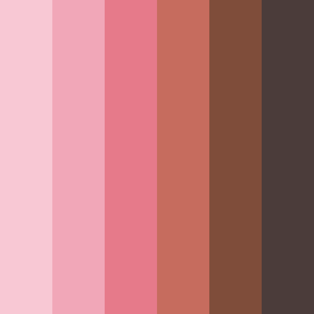 Download pink and brown harmony color palette PNG image (square)