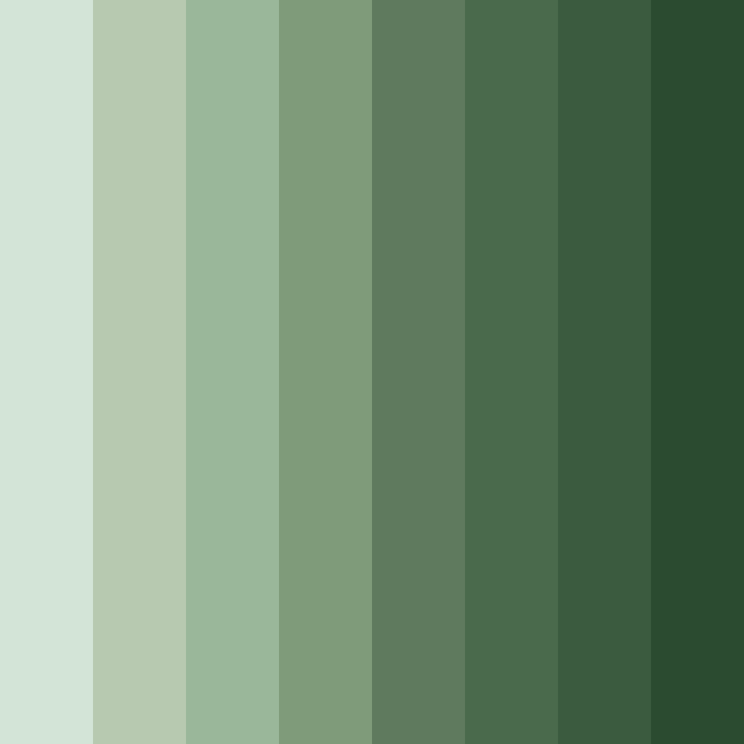 Download misty forest greens color palette PNG image (square)