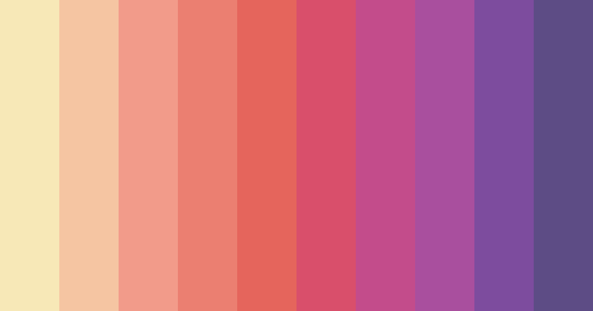 Download pink sunset color palette PNG image (landscape)