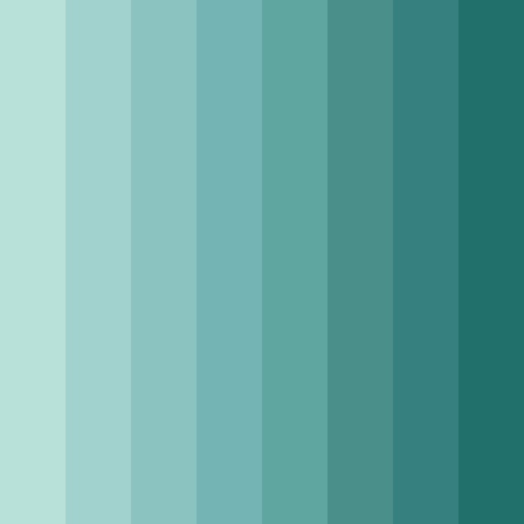 Download teal serenity color palette PNG image (square)