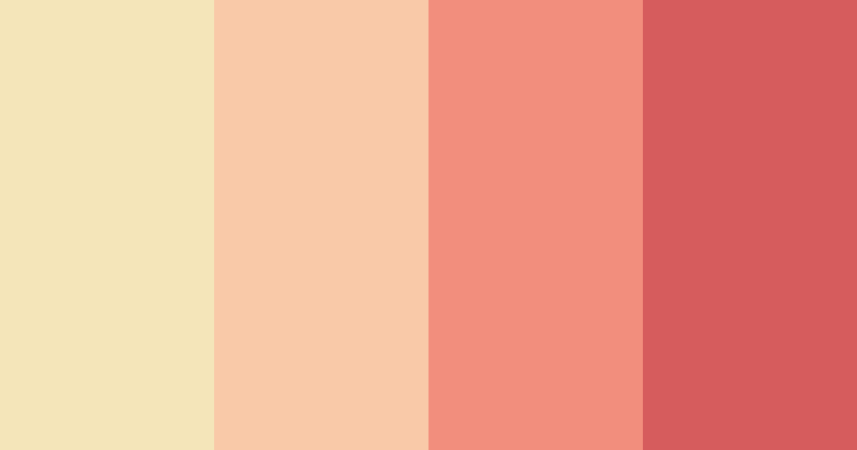 Download coral sunset color palette PNG image (landscape)