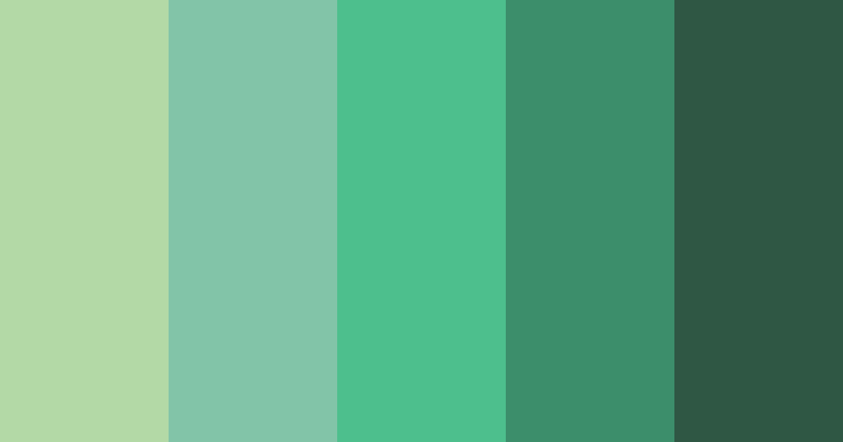 Download green forest color palette PNG image (landscape)