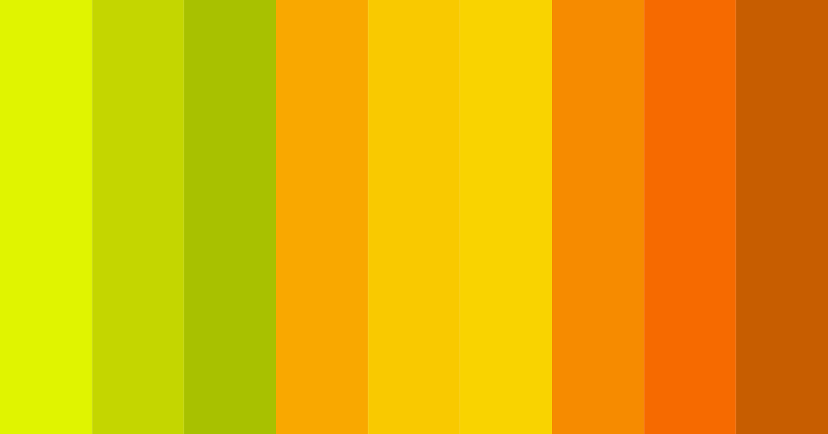 Download bright yellow orange lime color palette PNG image (landscape)