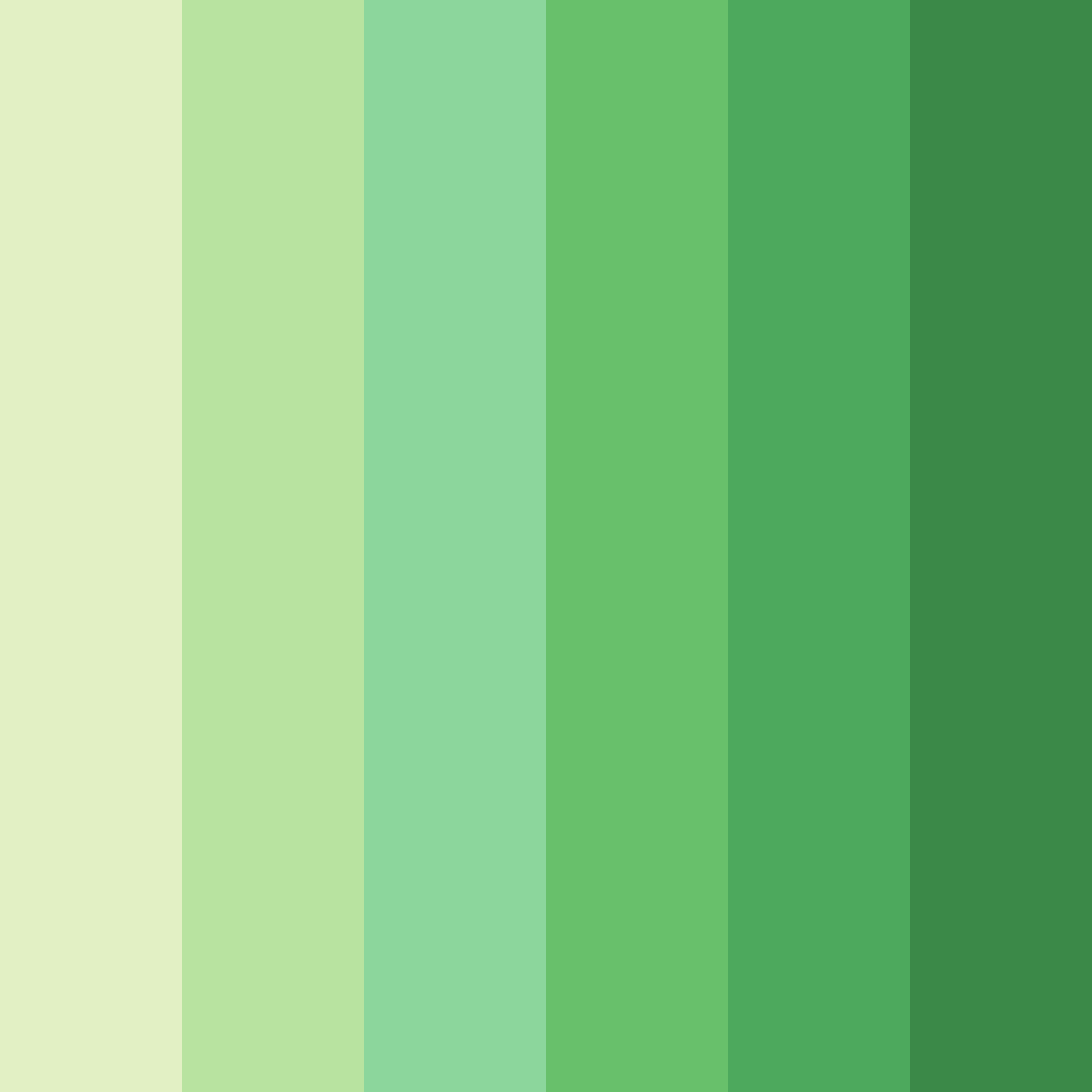 Download green meadow color palette PNG image (square)
