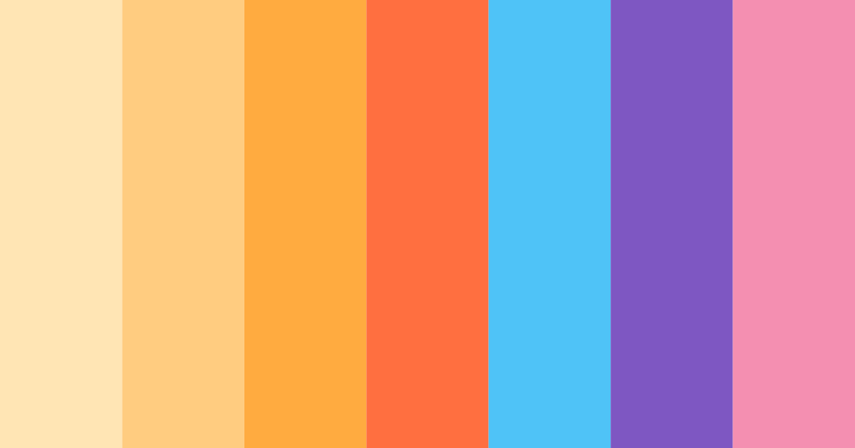Download colorful sunset color palette PNG image (landscape)