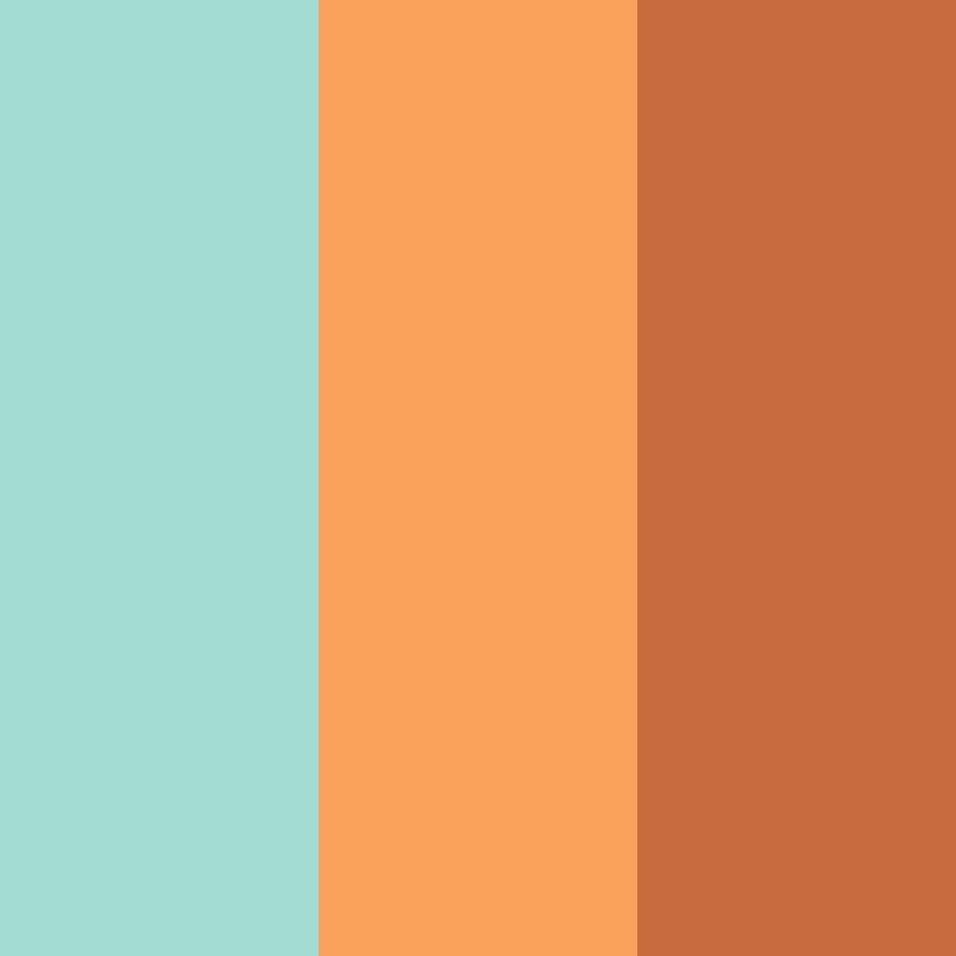 Download teal and orange vibes color palette PNG image (square)
