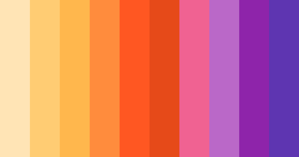 Download vibrant rainbow color palette PNG image (landscape)