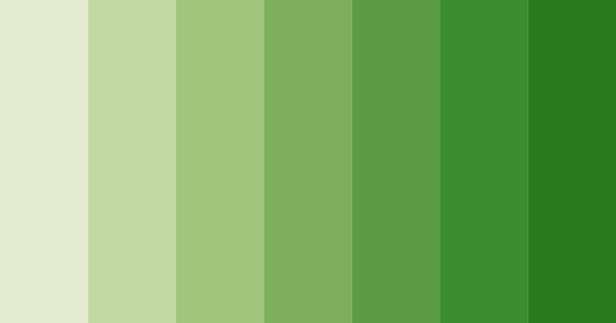 Download green shades color palette PNG image (landscape)