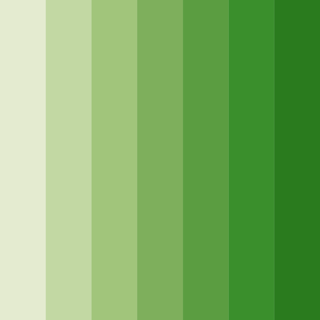 Download green shades color palette PNG image (square)