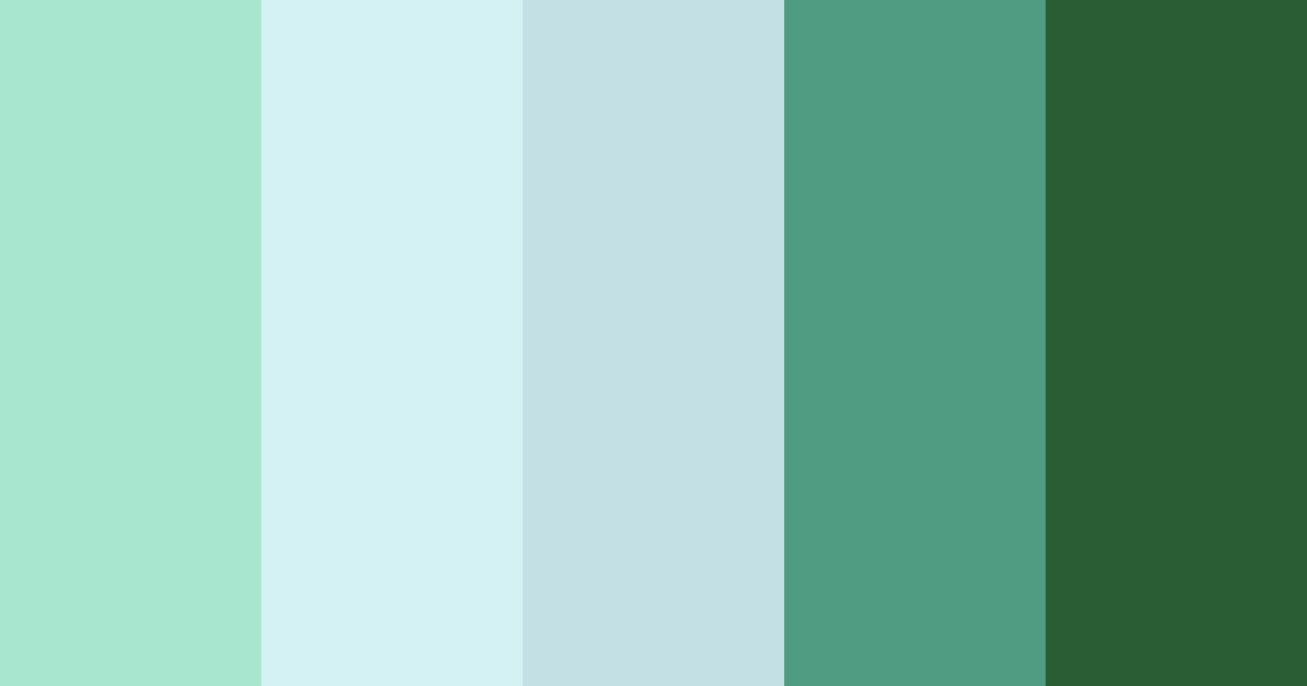 Download forest green serenity color palette PNG image (landscape)